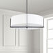 Preston 4 Light 26 inch Matte Black with White Linear Pendant Ceiling Light