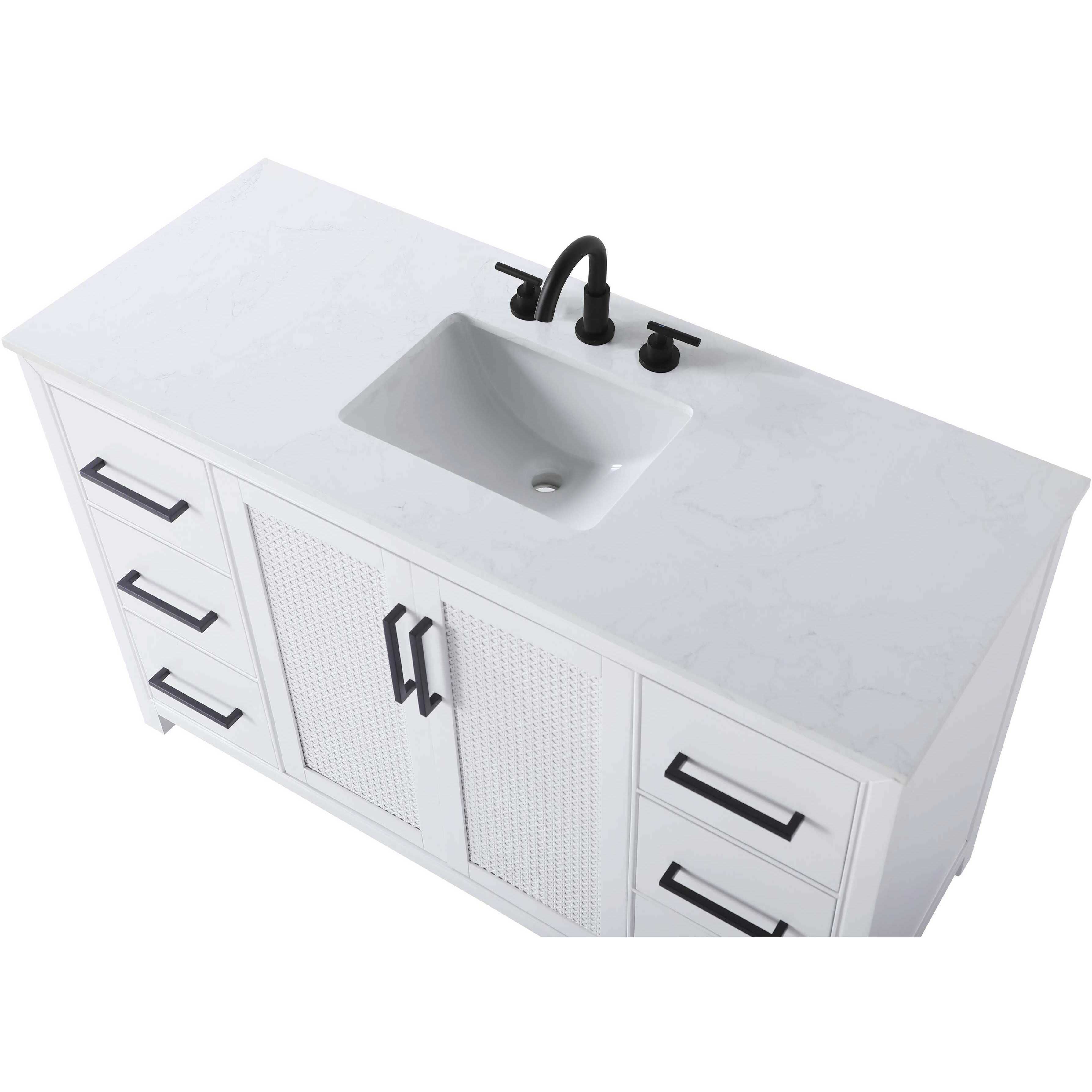 Alina 54 X 34 inch White Bathroom Vanity Cabinet