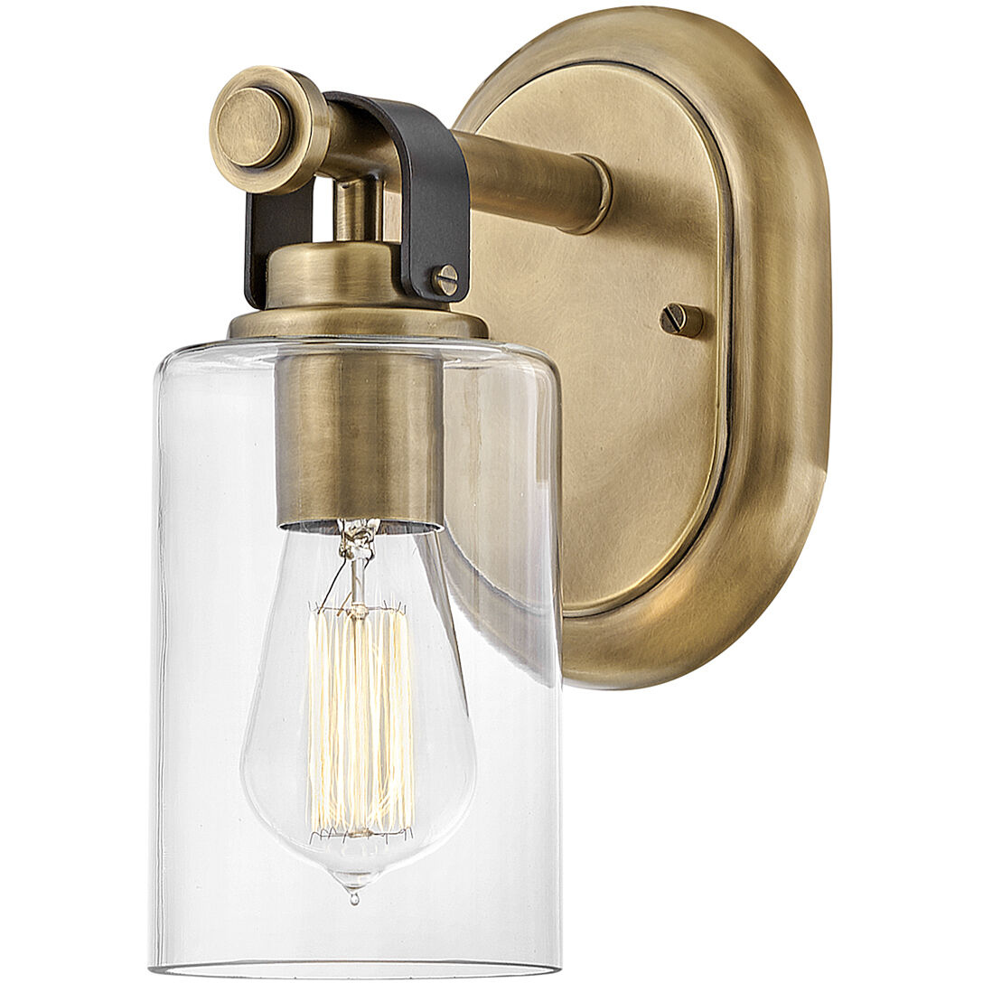Halstead 1 Light 6.5 inch Heritage Brass Vanity Light Wall Light