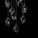 Chrysalis 9 Light 20.5 inch Modern Brass Pendant Ceiling Light in Black Crystal, Small