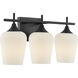Octave 3 Light 21 inch Matte Black Bathroom Vanity Light Wall Light, Essentials