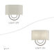 Stratton 2 Light 13 inch Brushed Nickel ADA ADA Sconce Wall Light