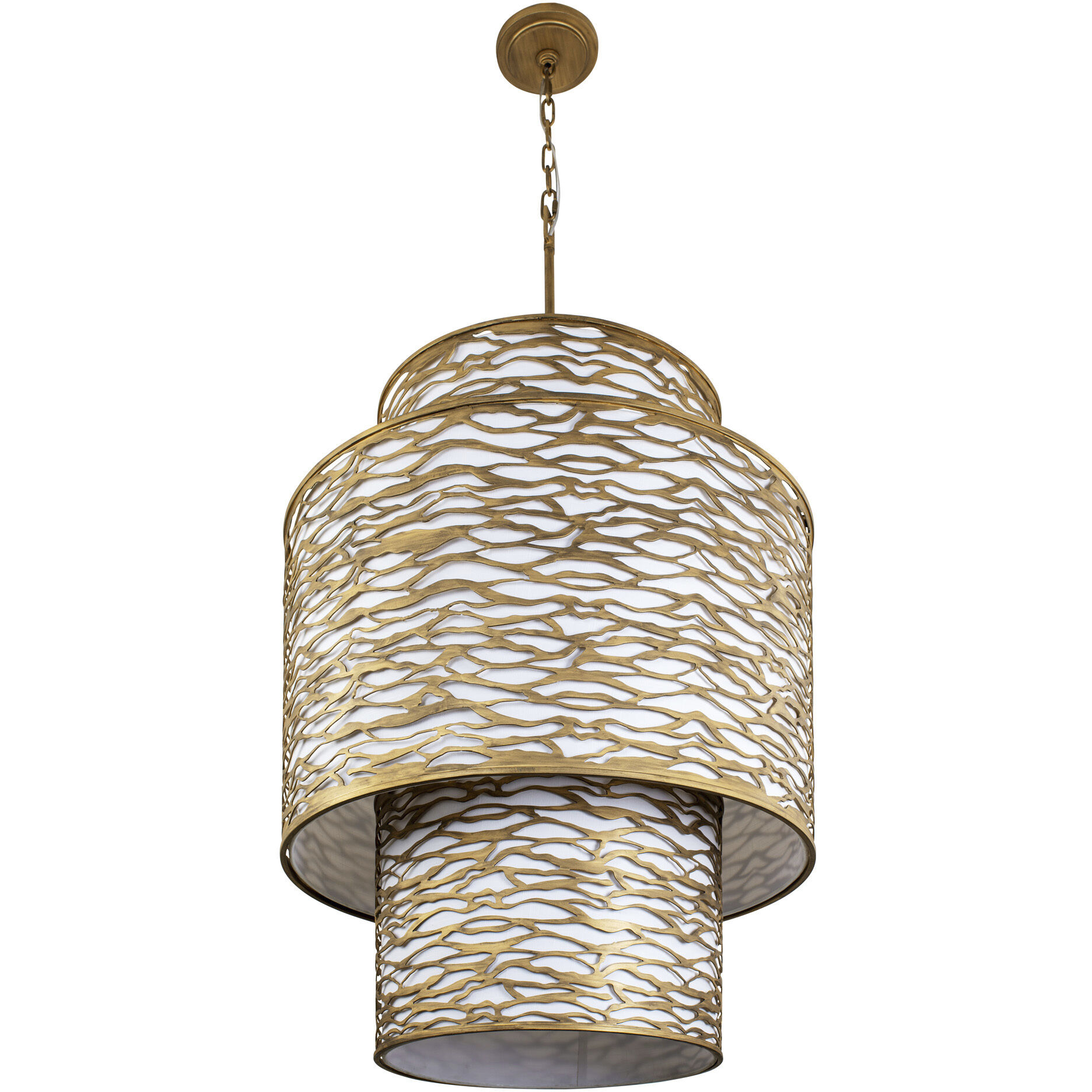 Kato 16 Light 32 inch Havana Gold Chandelier Ceiling Light