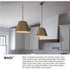 Madi LED 16 inch Lacquered Brass with Matte White accents Pendant Ceiling Light