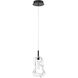 Norah 1 Light 5.5 inch Matte Black Standard Pendant Ceiling Light in Clear