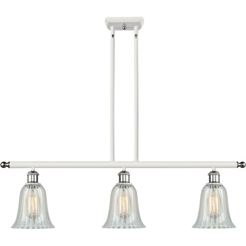 Ballston Hanover LED 36 inch White and Polished Chrome Island Light Ceiling Light in Mouchette Glass, Ballston
