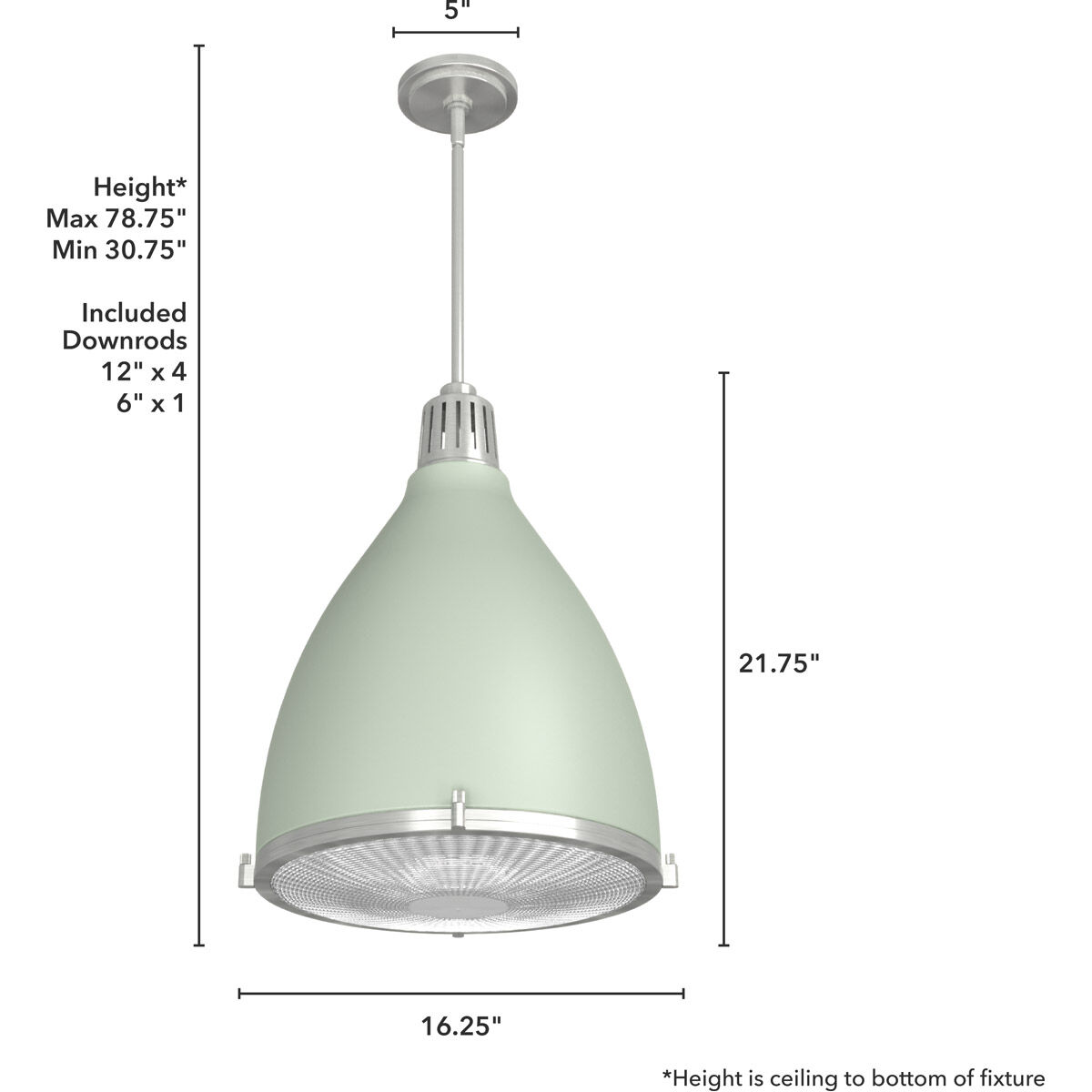Bluff View 3 Light 16.25 inch Soft Sage Pendant Ceiling Light