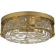 Baltic 3 Light 15.75 inch Brushed Gold Flush Mount Ceiling Light