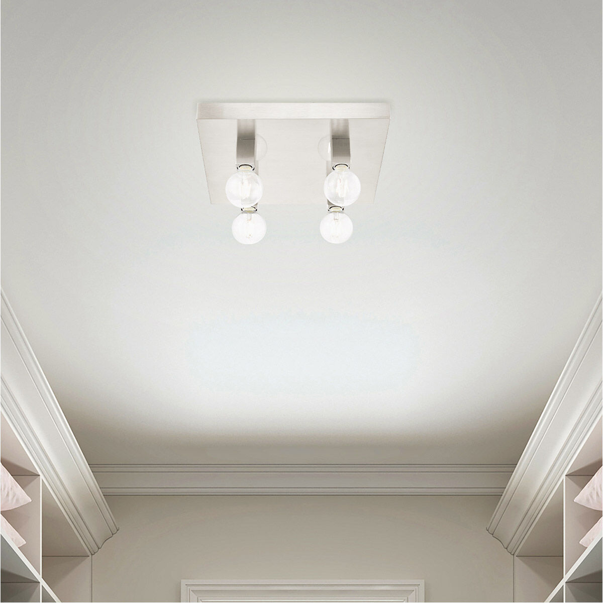 Solna 4 Light 16 inch Brushed Nickel Flush Mount Ceiling Light