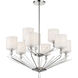 Sutton 9 Light 32 inch Polished Nickel Chandelier Ceiling Light