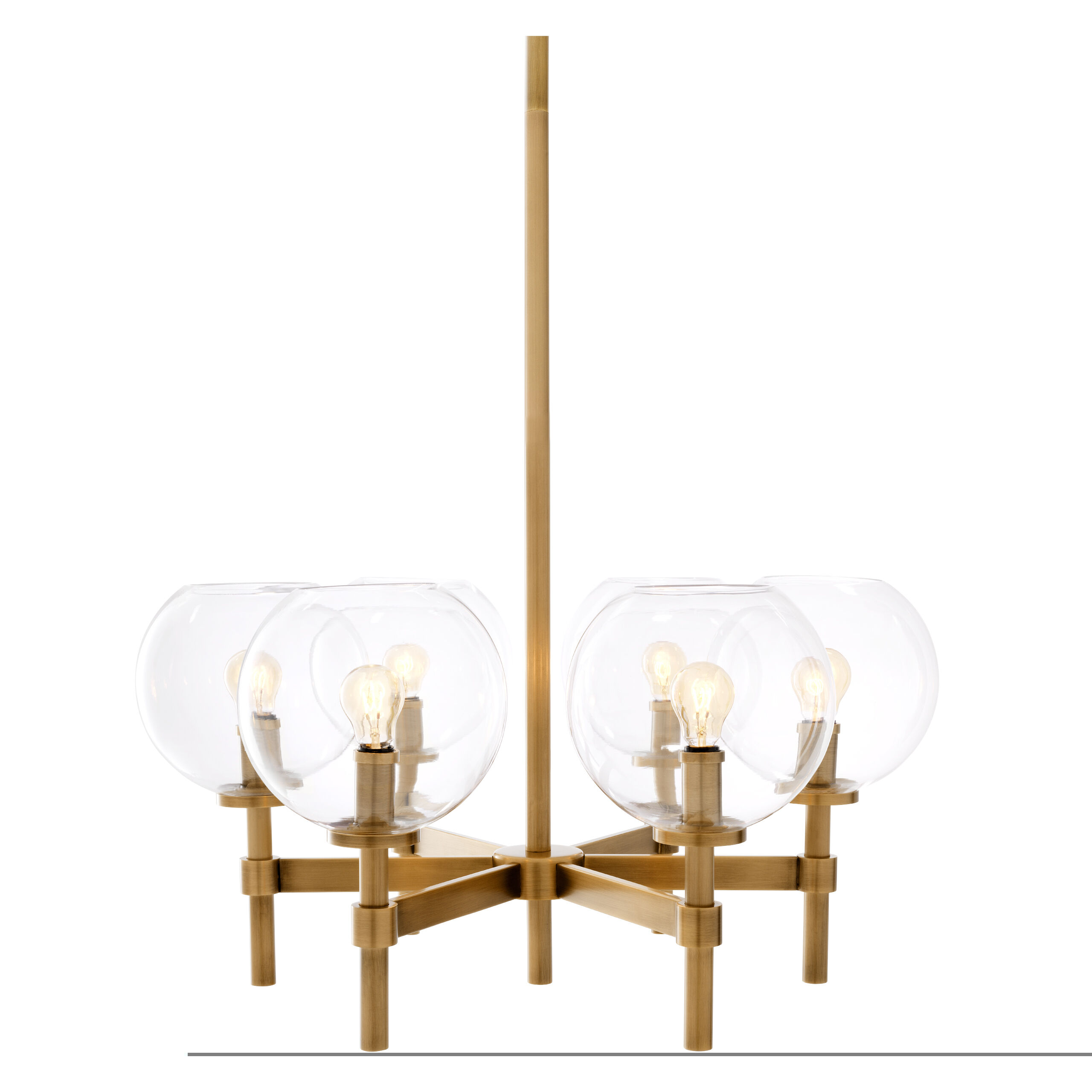 Jade 6 Light 26.38 inch Antique Brass Chandelier Ceiling Light, Small