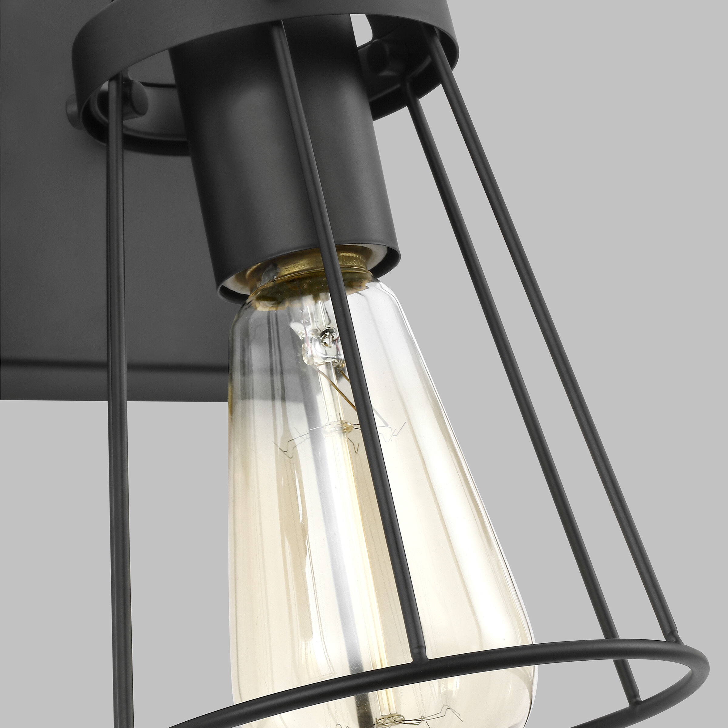 Dames 3 Light 21.75 inch Midnight Black Bath Vanity Wall Sconce Wall Light