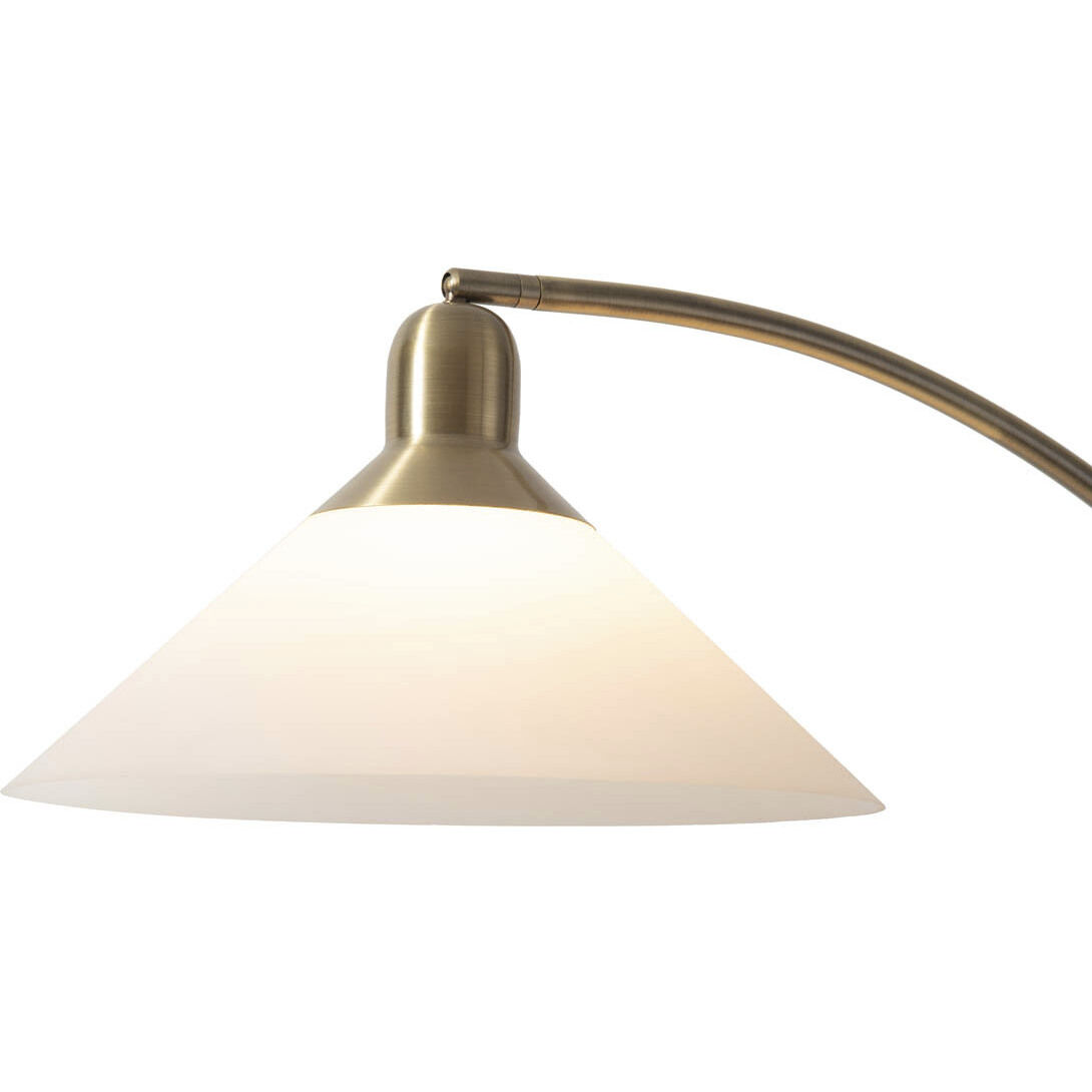 Melmar 60 inch 100.00 watt Walnut and Weathered Brass with Black Arc Floor Lamp Portable Light