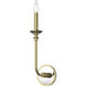 Peabody 1 Light 4.5 inch Vintage Brass Vanity Light Wall Light