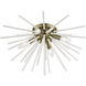 Uptown 4 Light 20 inch Antique Brass Flush Mount Ceiling Light