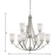 Wright 9 Light 33 inch Matte Nickel Chandelier Ceiling Light