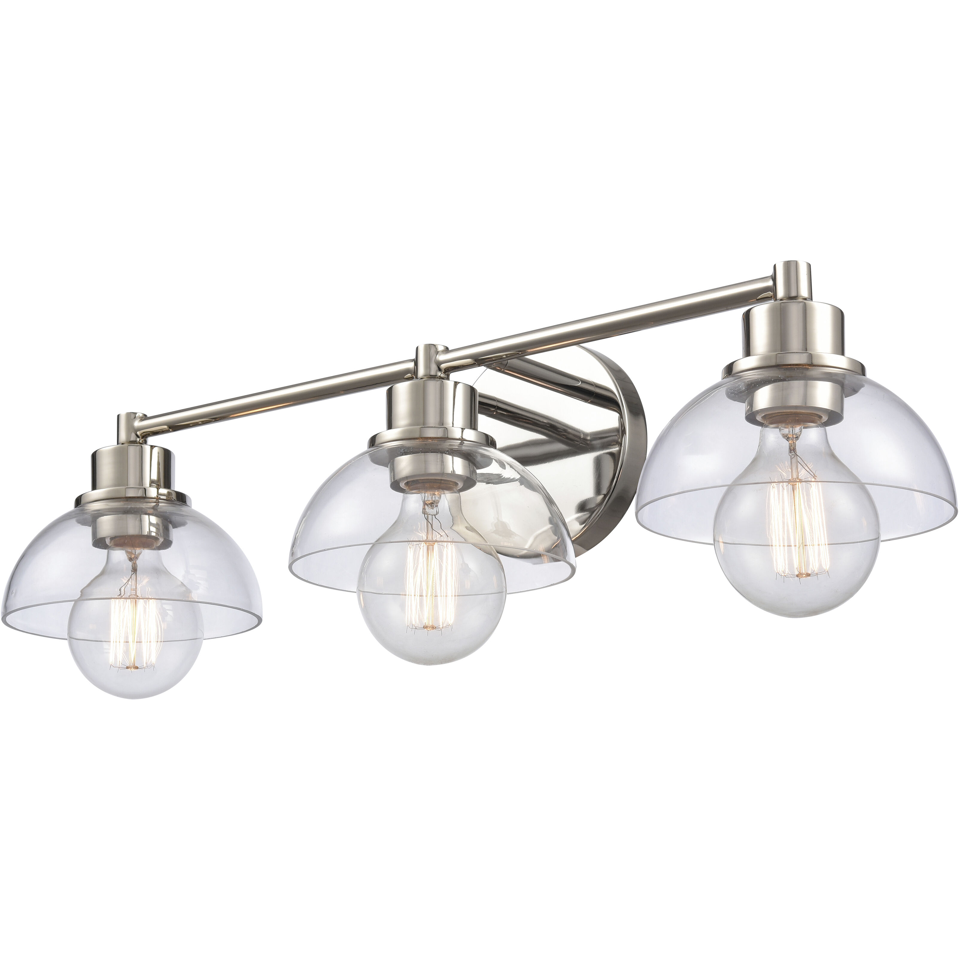 Julian Vanity Light Wall Light in Polished Nickel