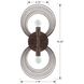 Doral 2 Light 7.75 inch Forged Bronze ADA Sconce Wall Light