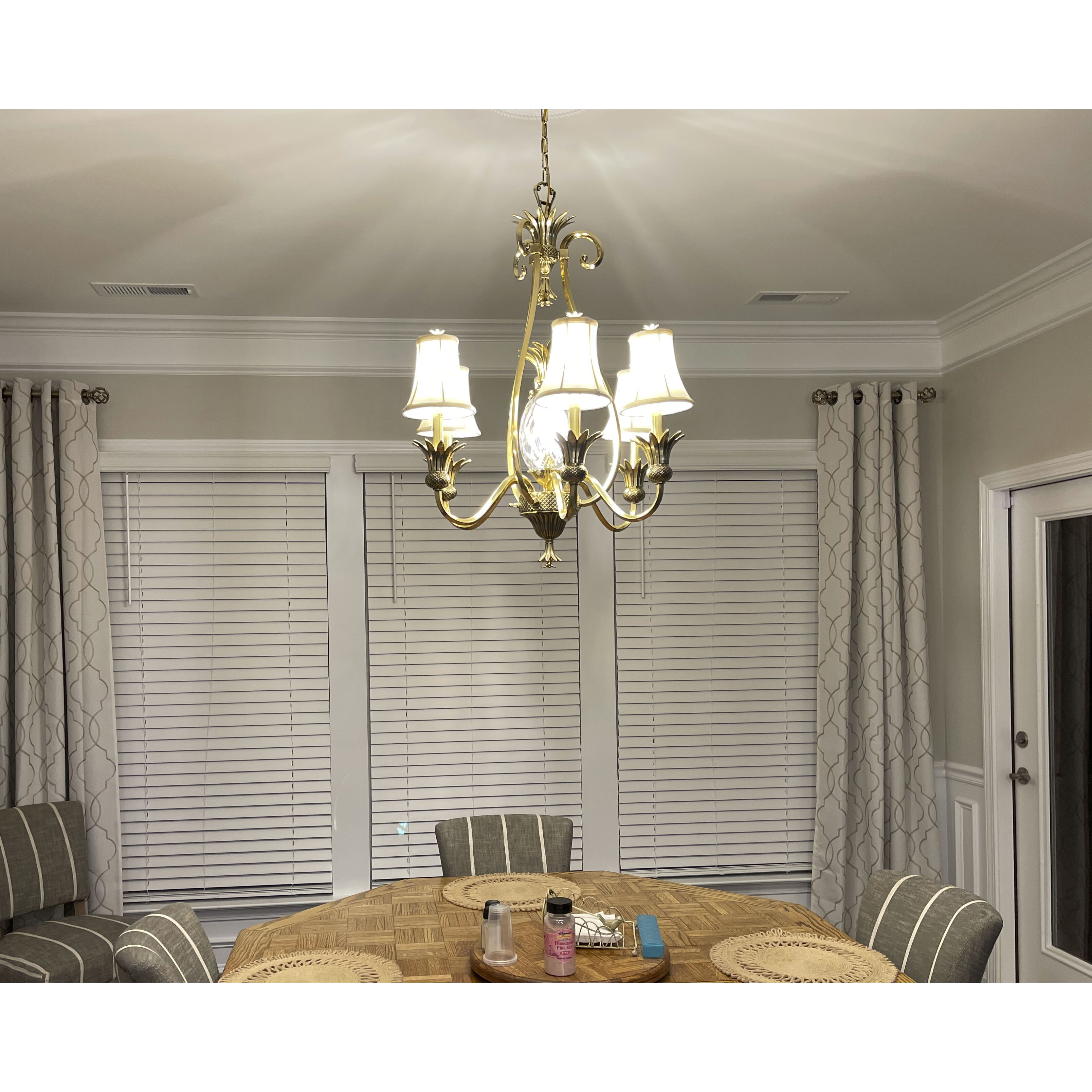 Plantation 7 Light 28 inch Burnished Brass Indoor Chandelier Ceiling Light