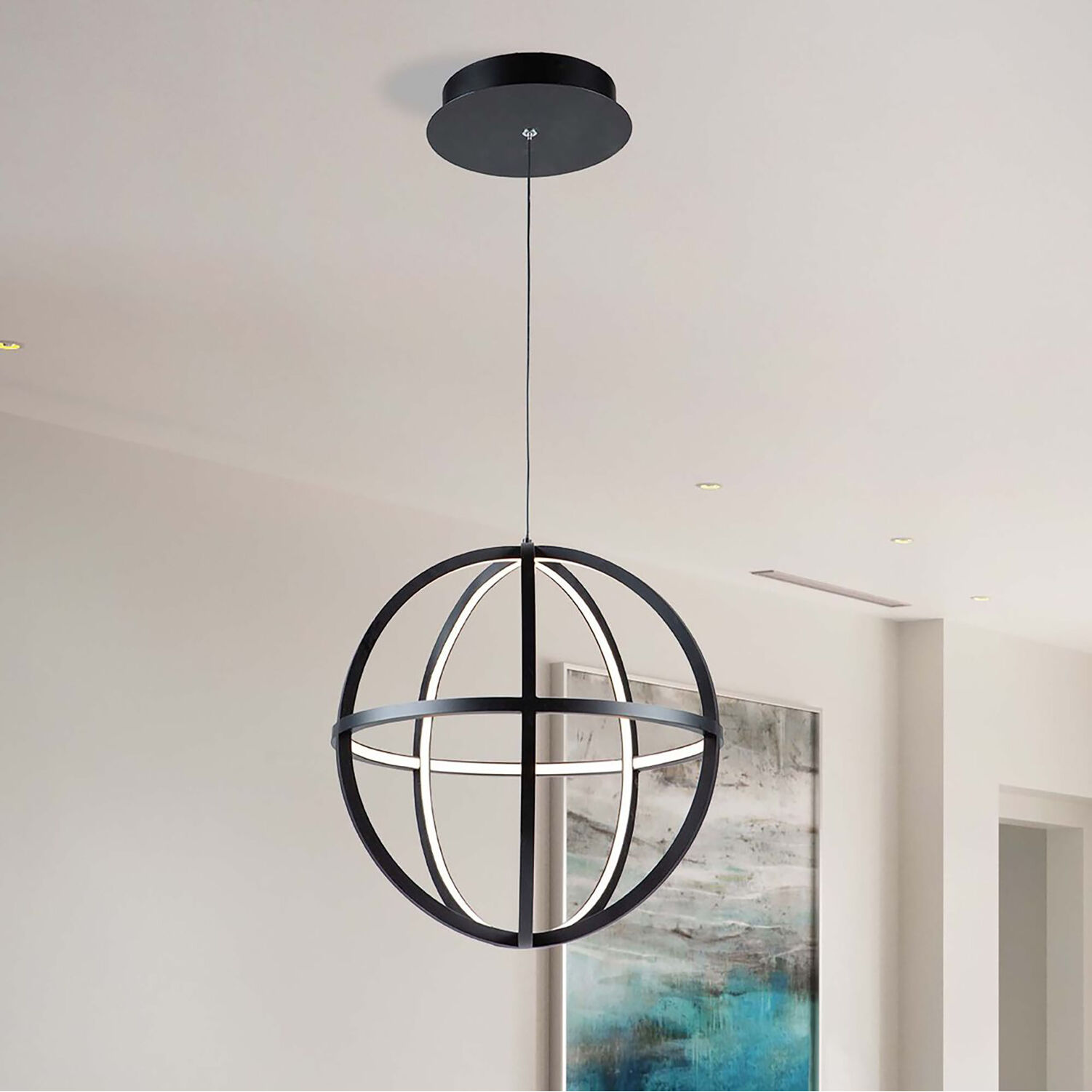 Celestial 4 Light 13.75 inch Matte Black Chandelier Ceiling Light