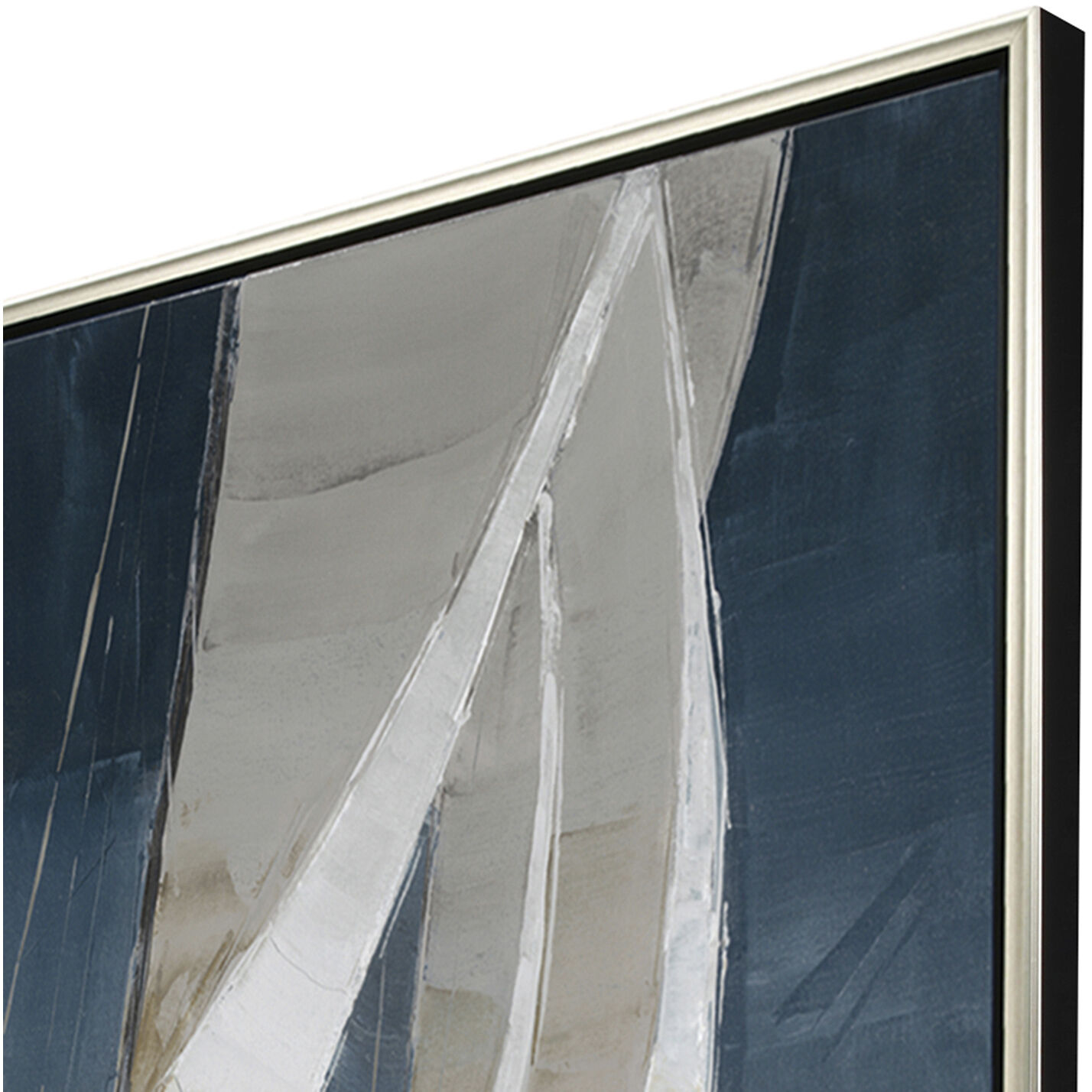 Home Run Blue and Beige and Multi and White Canvas