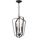Romee 3 Light 12.88 inch Bronze Foyer Pendant Ceiling Light, Small