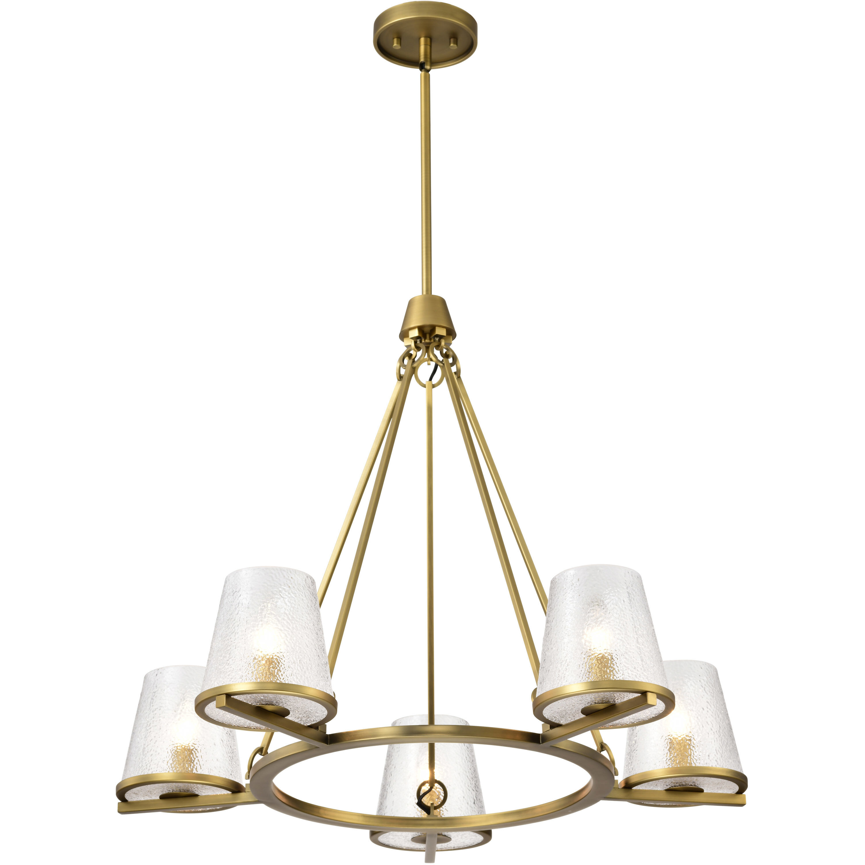 Valentine 30 inch Vintage Brass Chandelier Ceiling Light