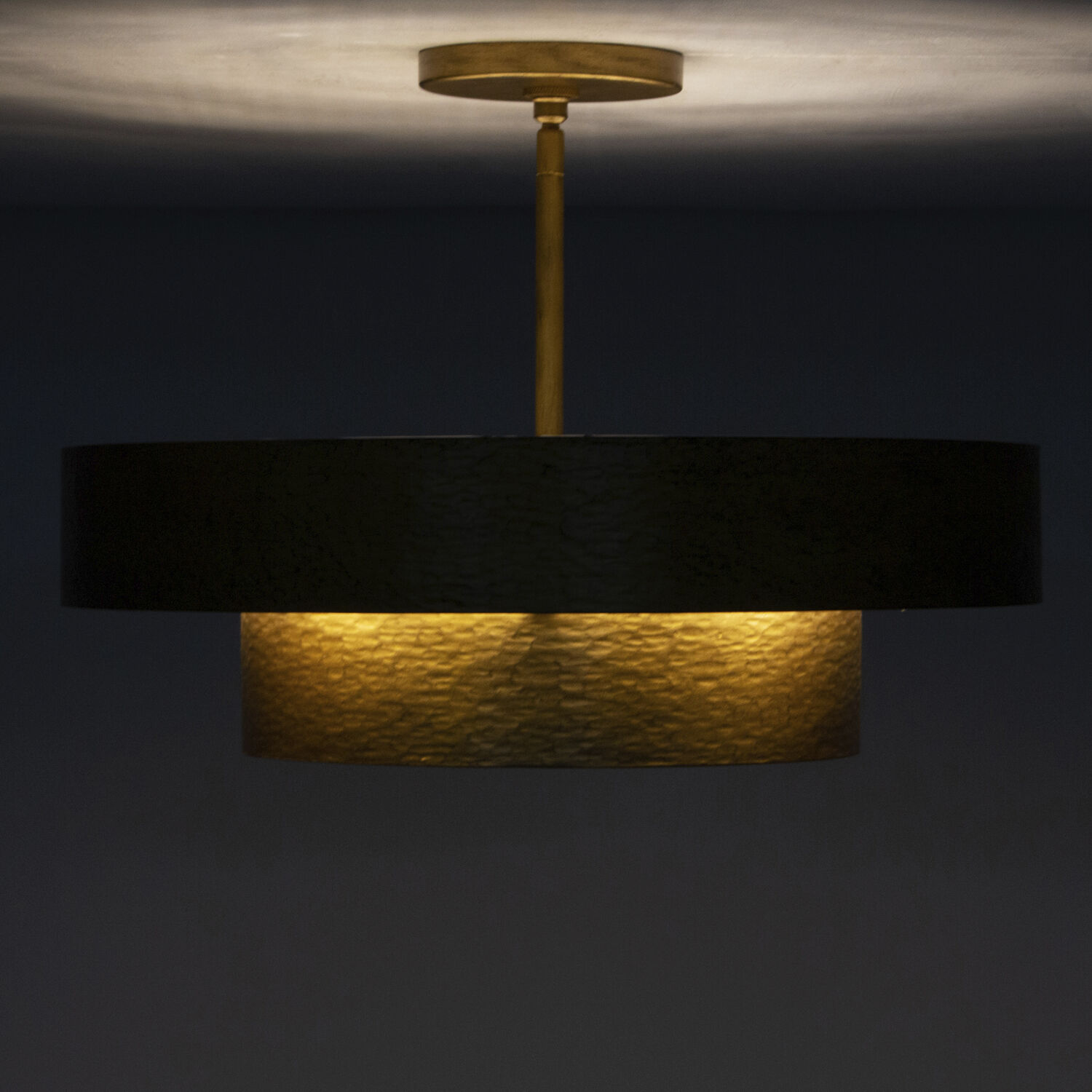 Moda 8 Light 22 inch Rustic Gold Semi-Flush Ceiling Light