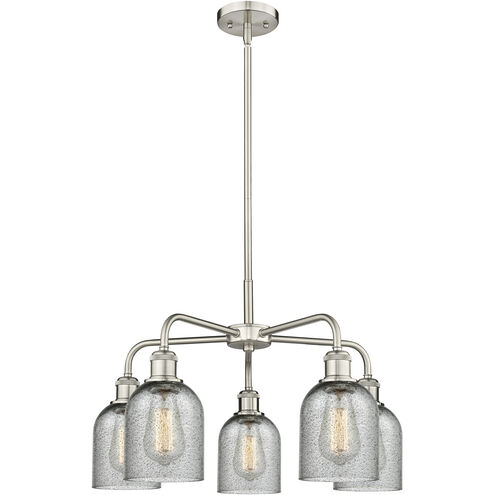 Caledonia 5 Light 23 inch Satin Nickel Chandelier Ceiling Light in Charcoal