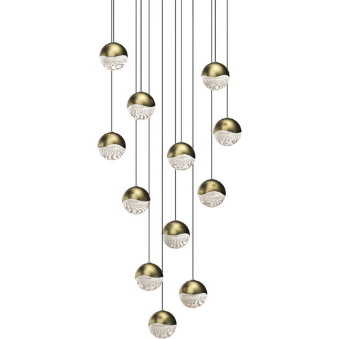 Grapes LED 16.25 inch Brass Pendant Ceiling Light in Medium