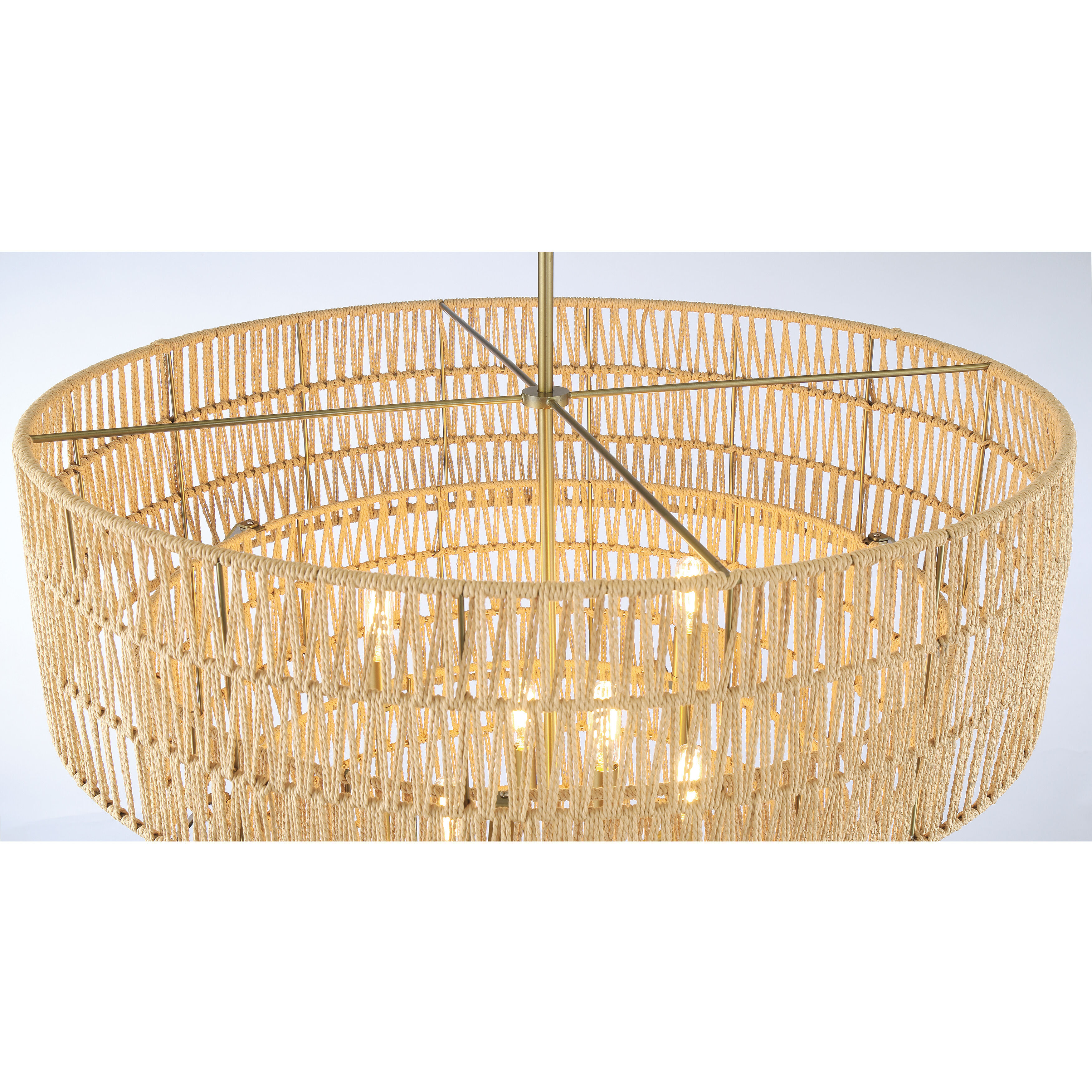 Bungalow Heaven 6 Light 32 inch Soft Brass Pendant Ceiling Light