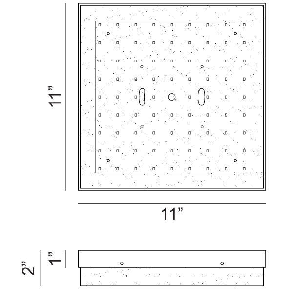 Kabu LED 11 inch Oxidized Black Flush Mount Ceiling Light