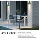 Atlantis LED 6 inch Satin Black Outdoor Wall Mount Lantern, Up/Down Light