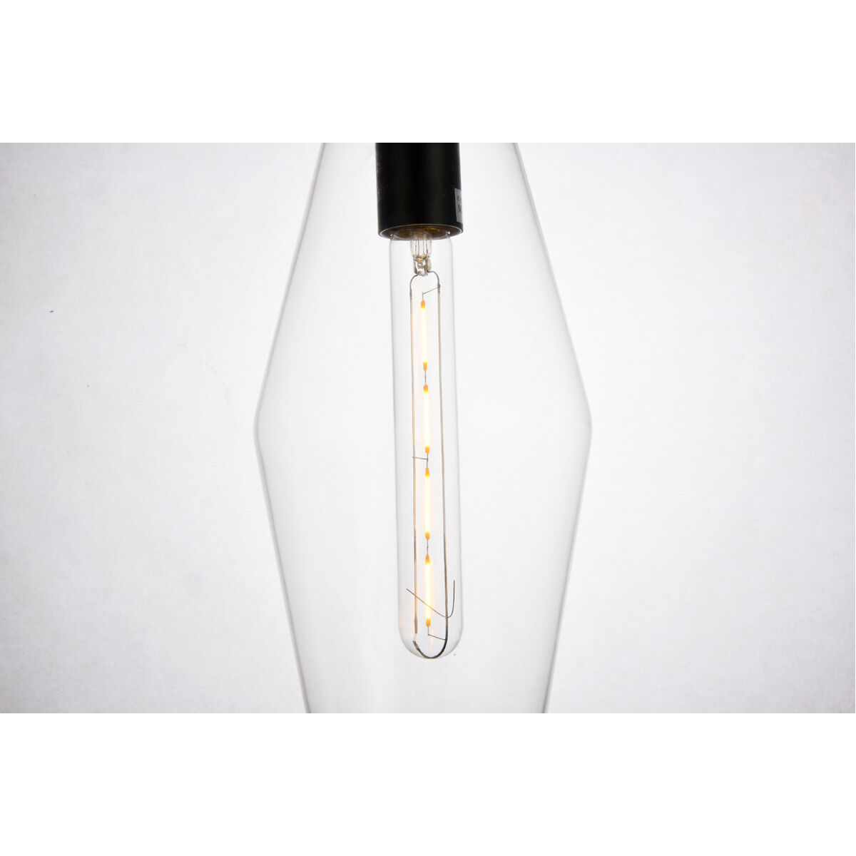 Placido 1 Light 6 inch Black and Clear Pendant Ceiling Light