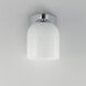 Scoop 1 Light 5.5 inch Polished Chrome Bath Vanity Wall Light in Marble