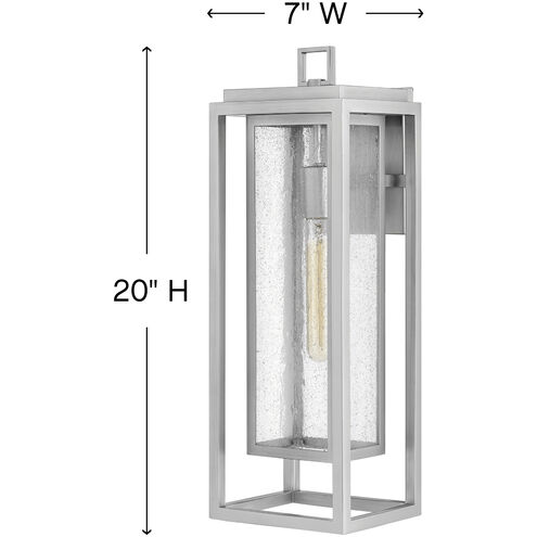 Coastal Elements Republic LED 20 inch Satin Nickel Outdoor Wall Mount Lantern, Estate Series