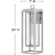 Coastal Elements Republic LED 20 inch Satin Nickel Outdoor Wall Mount Lantern, Estate Series