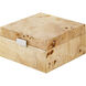 Caleb 7 X 7 inch Bleached Burl and Nickel Box, Square