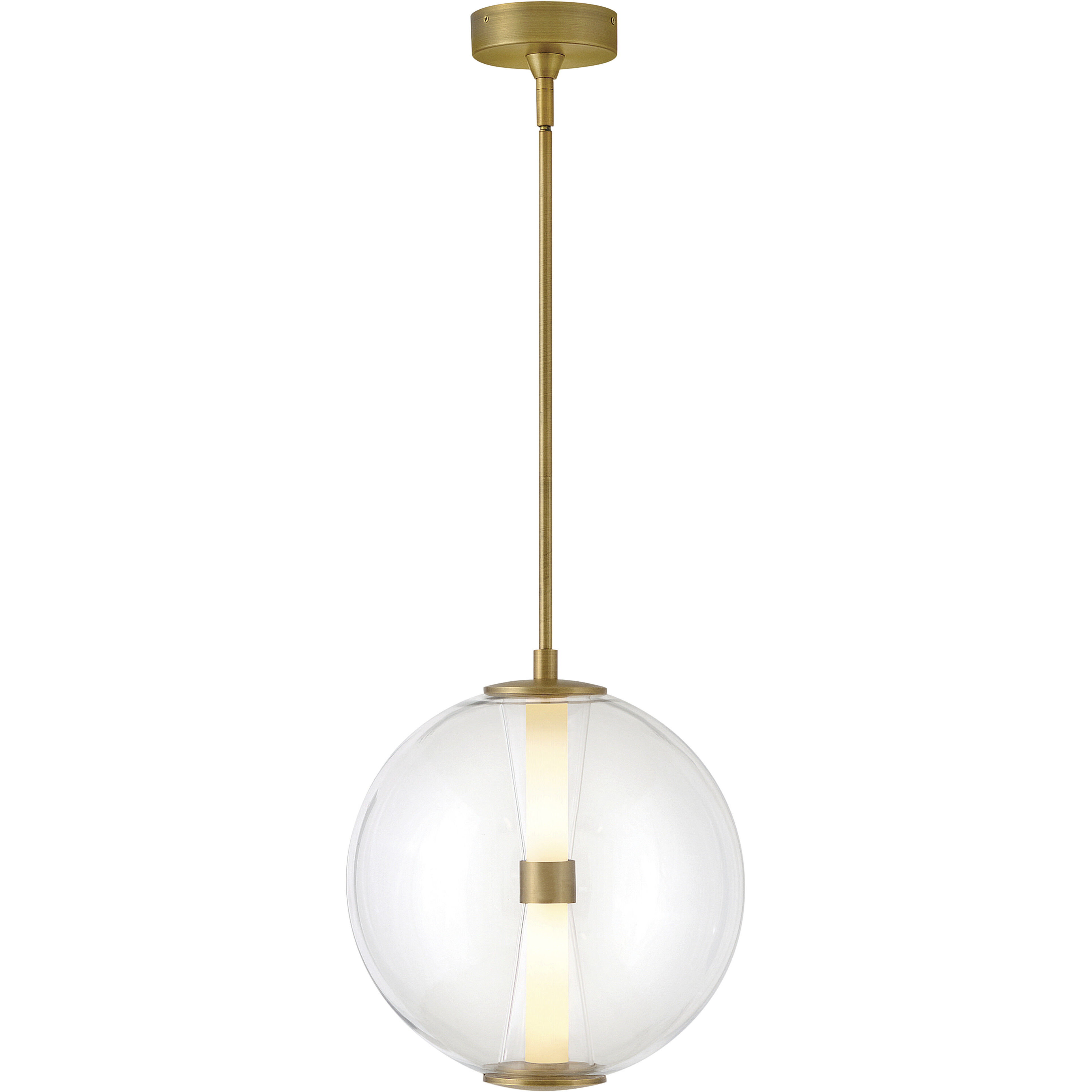 Elin LED 14 inch Lacquered Brass Pendant Ceiling Light
