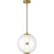 Elin LED 14 inch Lacquered Brass Pendant Ceiling Light