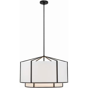 Carlyn 6 Light 28 inch Black Chandelier Ceiling Light