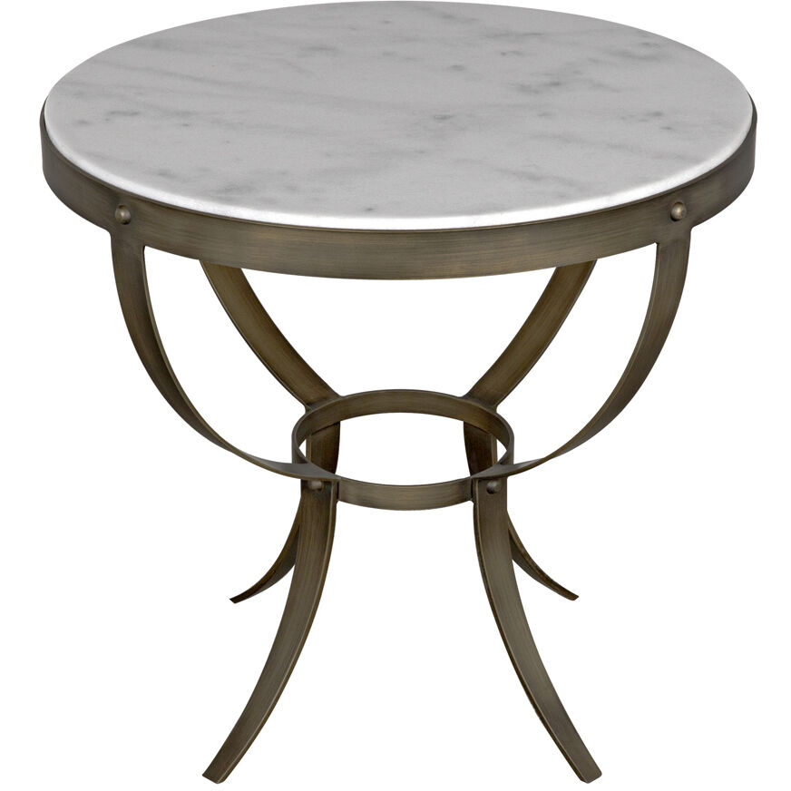 Byron 30 X 30 inch Aged Brass Side Table