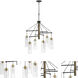Williston 6 Light 32 inch Antiwue Brass and Wood Chandelier Ceiling Light