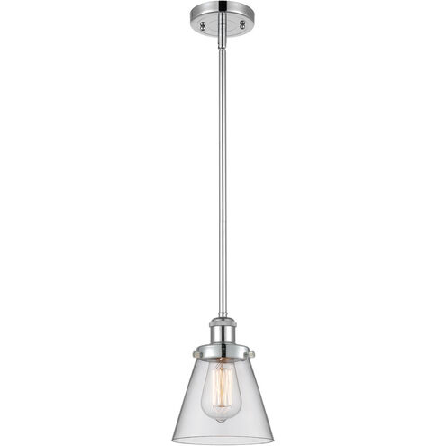 Ballston Small Cone 1 Light 6 inch Polished Chrome Pendant Ceiling Light in Clear Glass, Ballston