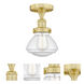 Olean 1 Light 6.5 inch Satin Gold Semi-Flush Mount Ceiling Light