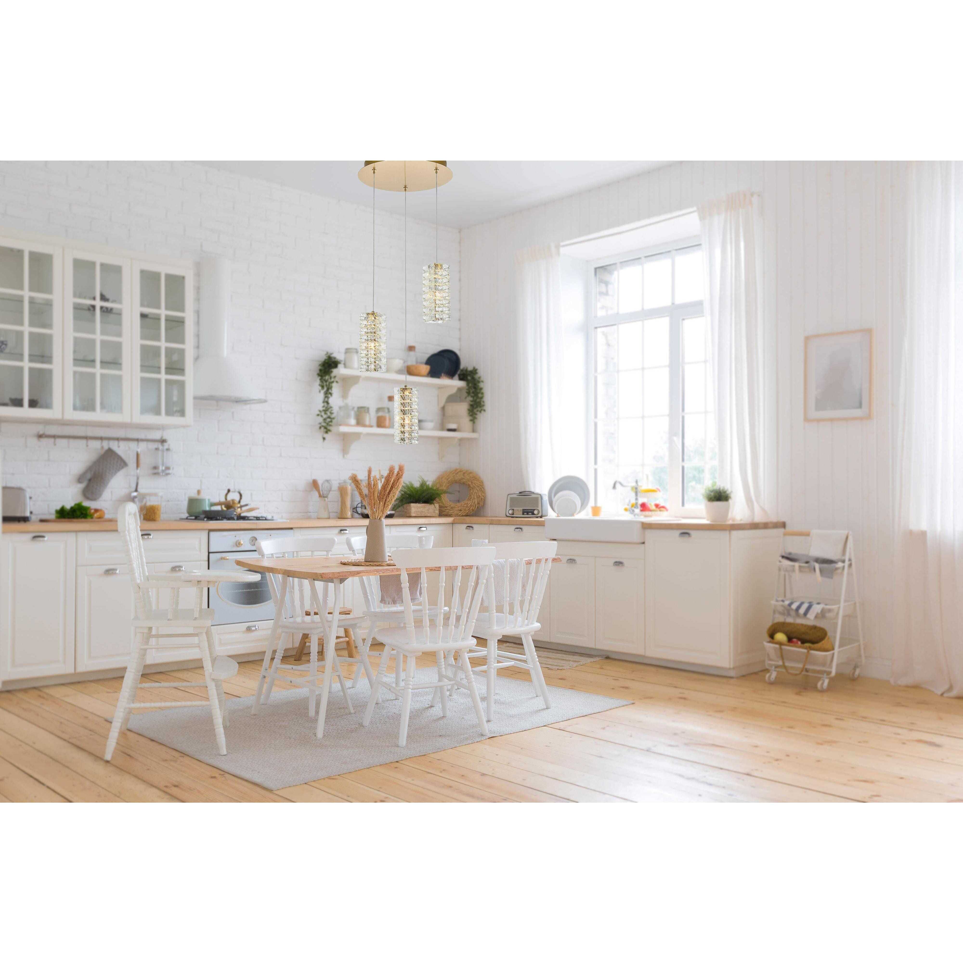 Aston 3 Light 16 inch Satin Gold Pendant Ceiling Light