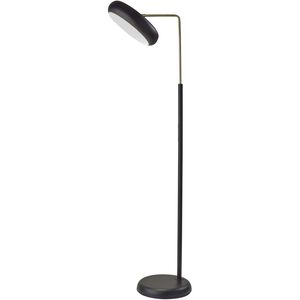 Lawson 60 inch 12.00 watt Black and Antique Brass Floor Lamp Portable Light