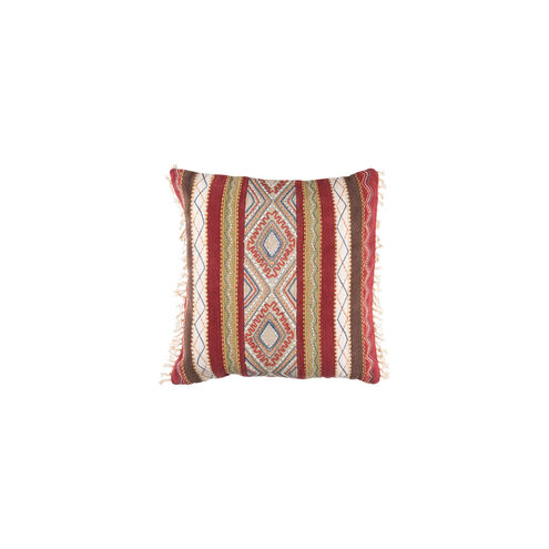 Marrakech 30 X 30 inch Dark Brown and Garnet Throw Pillow