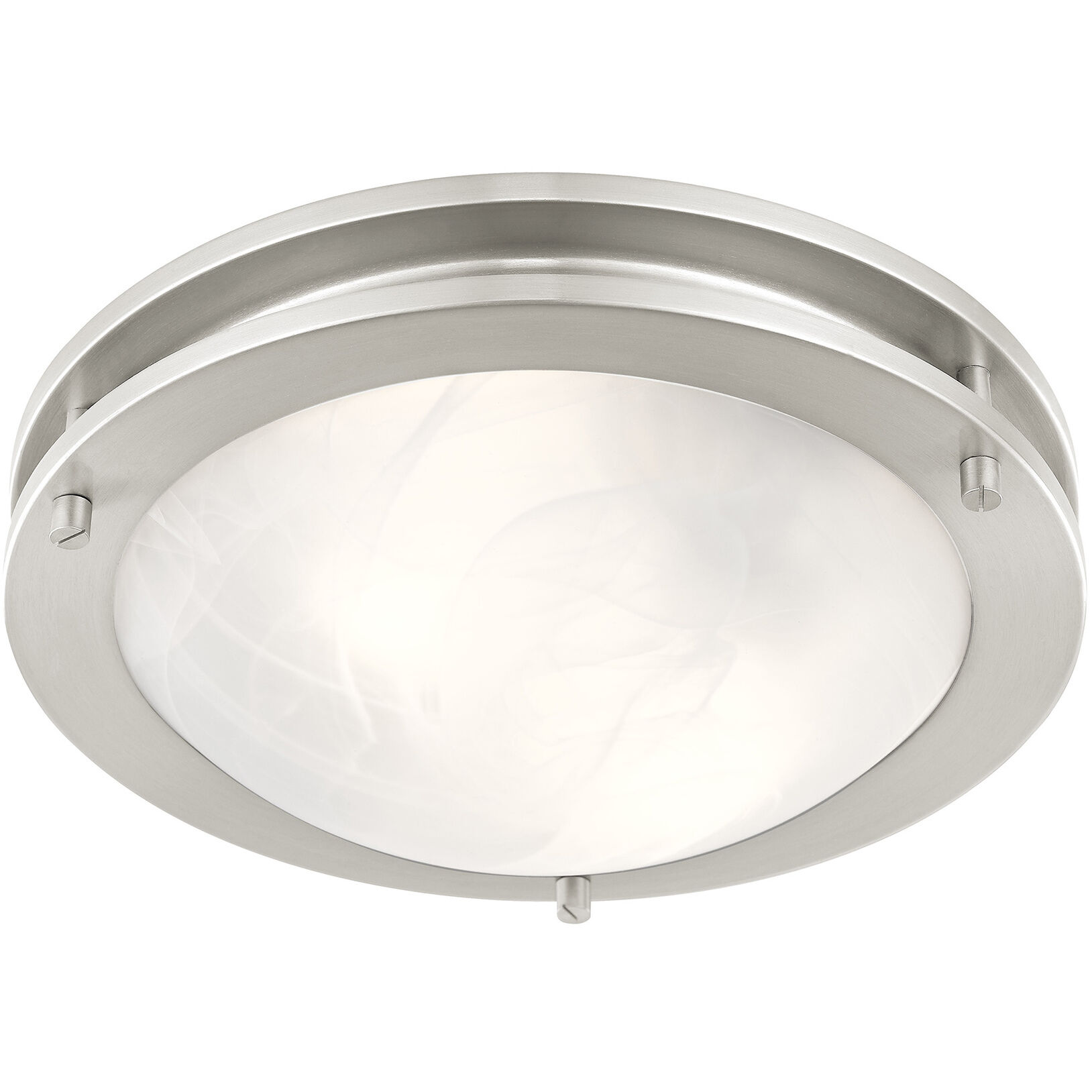 Ariel 2 Light 11 inch Brushed Nickel Flush Mount Ceiling Light