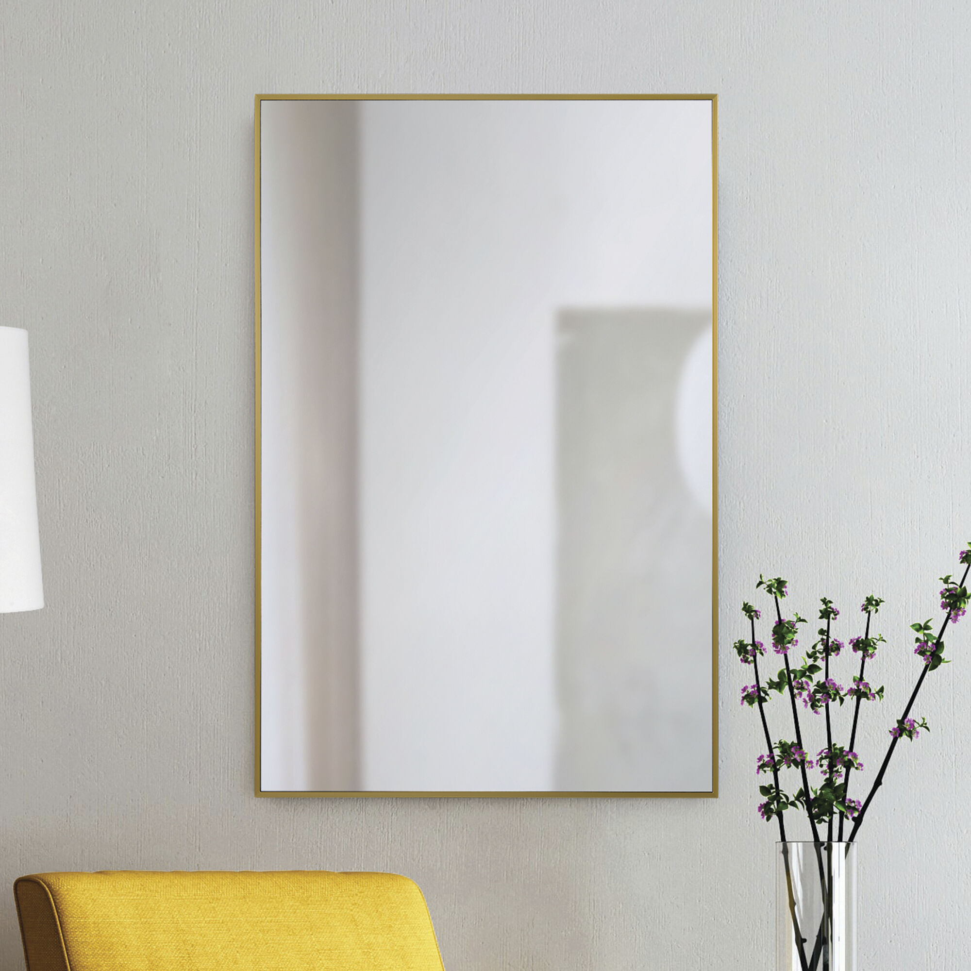 Raydon 35.5 X 23.5 inch Satin Brass Wall Mirror